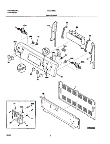 03 - Backguard parts for Frigidaire Range GLEF396CSA from AppliancePartsPros.com