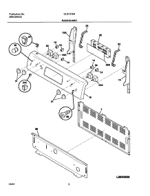 03 - Backguard parts for Frigidaire Range GLEFS76ASJ from AppliancePartsPros.com