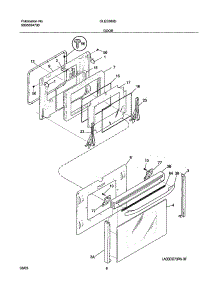 09 - Door parts for Frigidaire Range GLES388DBA from AppliancePartsPros.com
