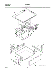 07 - Top / Drawer parts for Frigidaire Range GLES388ASA from AppliancePartsPros.com