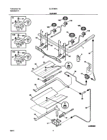 05 - Burner parts for Frigidaire Range GLGF366ASB from AppliancePartsPros.com