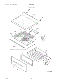 07 - Top / Drawer parts for Frigidaire Range GLEFS79DSD from AppliancePartsPros.com