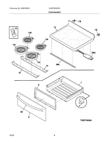 07 - Top / Drawer parts for Frigidaire Range GLEFZ388GCB from AppliancePartsPros.com