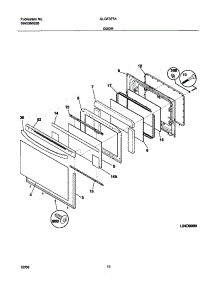 11 - Door parts for Frigidaire Range GLGF377ABE from AppliancePartsPros.com
