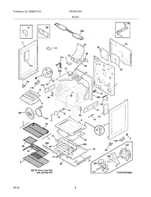 07 - Body parts for Frigidaire Range FGGF3076KWJ from AppliancePartsPros.com