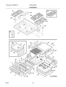 09 - Top / Drawer parts for Frigidaire Range FGGF305MKFG from AppliancePartsPros.com