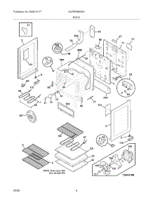 05 - Body parts for Frigidaire Range GLEFM385DSH from AppliancePartsPros.com