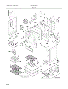 05 - Body parts for Frigidaire Range GLEFM385DSJ from AppliancePartsPros.com