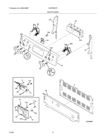 03 - Backguard parts for Frigidaire Range GLEFM397DSE from AppliancePartsPros.com