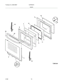 09 - Door parts for Frigidaire Range GLEFM397DSE from AppliancePartsPros.com