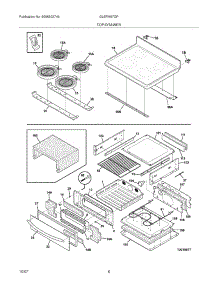 07 - Top / Drawer parts for Frigidaire Range GLEFM97GPWA from AppliancePartsPros.com