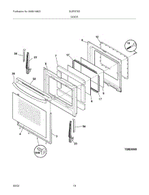 09 - Door parts for Frigidaire Range GLEFS79DBA from AppliancePartsPros.com