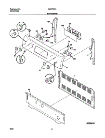 03 - Backguard parts for Frigidaire Range GLEFS76ASA from AppliancePartsPros.com