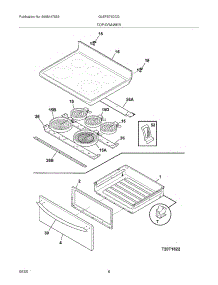 07 - Top / Drawer parts for Frigidaire Range GLEFS79DCG from AppliancePartsPros.com
