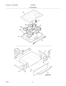 07 - Top / Drawer parts for Frigidaire Range GLES388DBB from AppliancePartsPros.com