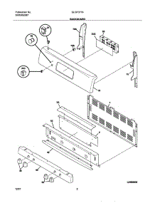 03 - Backguard parts for Frigidaire Range GLGF377AQD from AppliancePartsPros.com