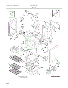 07 - Body parts for Frigidaire Range LGGF3032KMC from AppliancePartsPros.com