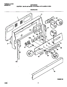 02 - Backguard parts for Frigidaire Range MEF326WGSB from AppliancePartsPros.com