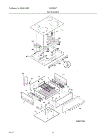 07 - Top / Drawer parts for Frigidaire Range GLES389FBC from AppliancePartsPros.com