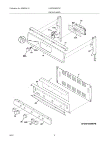 03 - Backguard parts for Frigidaire Range LGGF305MKFM from AppliancePartsPros.com