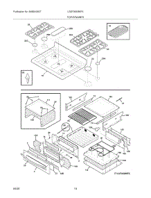 09 - Top / Drawer parts for Frigidaire Range LGGF305MKFA from AppliancePartsPros.com