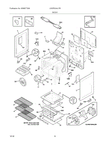 07 - Body parts for Frigidaire Range LGGF3044LFB from AppliancePartsPros.com