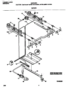 03 - Burner parts for Frigidaire Range MGF303PGWD from AppliancePartsPros.com