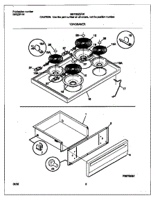 05 - Top / Drawer parts for Frigidaire Range MEF352SFWC from AppliancePartsPros.com