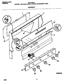02 - Backguard parts for Frigidaire Range MGF316WGSE from AppliancePartsPros.com