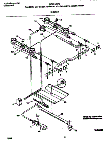 03 - Burner parts for Frigidaire Range MGF316WGSE from AppliancePartsPros.com