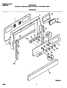 02 - Backguard parts for Frigidaire Range MEF350SFDB from AppliancePartsPros.com