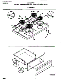 04 - Top / Drawer parts for Frigidaire Range MEF350SFDB from AppliancePartsPros.com