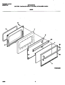 05 - Door parts for Frigidaire Range MEF350SFDB from AppliancePartsPros.com