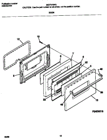 06 - Door parts for Frigidaire Range MGF316WGSE from AppliancePartsPros.com