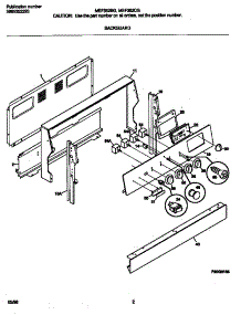 02 - Backguard parts for Frigidaire Range MEF352BGWC from AppliancePartsPros.com