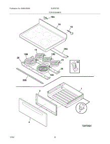 07 - Top / Drawer parts for Frigidaire Range GLEFS79DQC from AppliancePartsPros.com