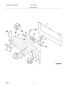 03 - Backguard parts for Frigidaire Range MFF312BSF from AppliancePartsPros.com