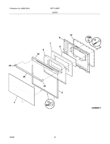 09 - Door parts for Frigidaire Range MFF312BSF from AppliancePartsPros.com