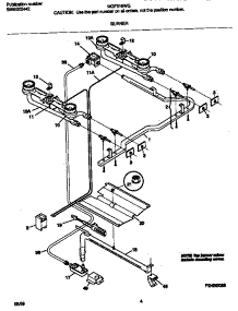 03 - Burner parts for Frigidaire Range MGF316WGTC from AppliancePartsPros.com
