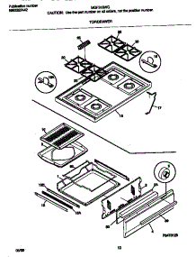 05 - Top / Drawer parts for Frigidaire Range MGF316WGTC from AppliancePartsPros.com