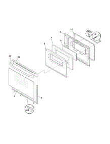 Door parts for Frigidaire Range MFF312HSC from AppliancePartsPros.com