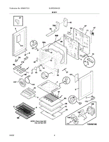 05 - Body parts for Frigidaire Range GLEFZ389HCD from AppliancePartsPros.com