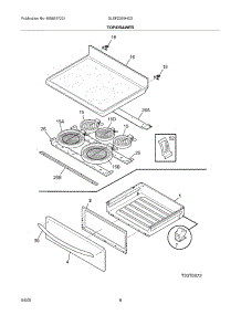 07 - Top / Drawer parts for Frigidaire Range GLEFZ389HCD from AppliancePartsPros.com