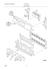 03 - Backguard parts for Frigidaire Range GLGF386DCE from AppliancePartsPros.com