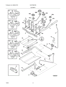05 - Burner parts for Frigidaire Range GLGF386DCB from AppliancePartsPros.com