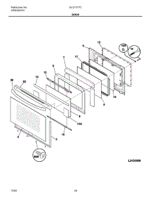 11 - Door parts for Frigidaire Range GLGF377CSB from AppliancePartsPros.com