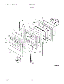 11 - Door parts for Frigidaire Range GLGF386DCB from AppliancePartsPros.com