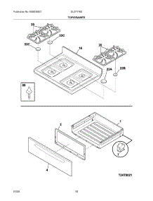 09 - Top / Drawer parts for Frigidaire Range GLGF376DSM from AppliancePartsPros.com