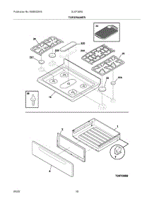 09 - Top / Drawer parts for Frigidaire Range GLGF389GBB from AppliancePartsPros.com