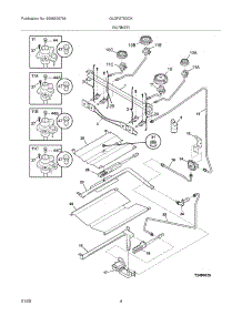 05 - Burner parts for Frigidaire Range GLGFS75DCK from AppliancePartsPros.com